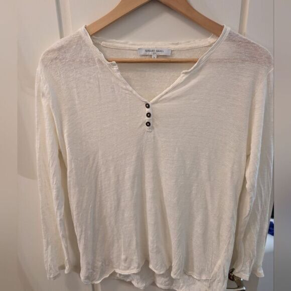 Gerard Darel Linen Long Sleeve - Picture 1 of 5